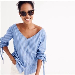 Madewell Tops - Madewell Morningview Blue & White Striped Shirt Madewell Tops - Madewell Morningview Blue & White Striped Shirt